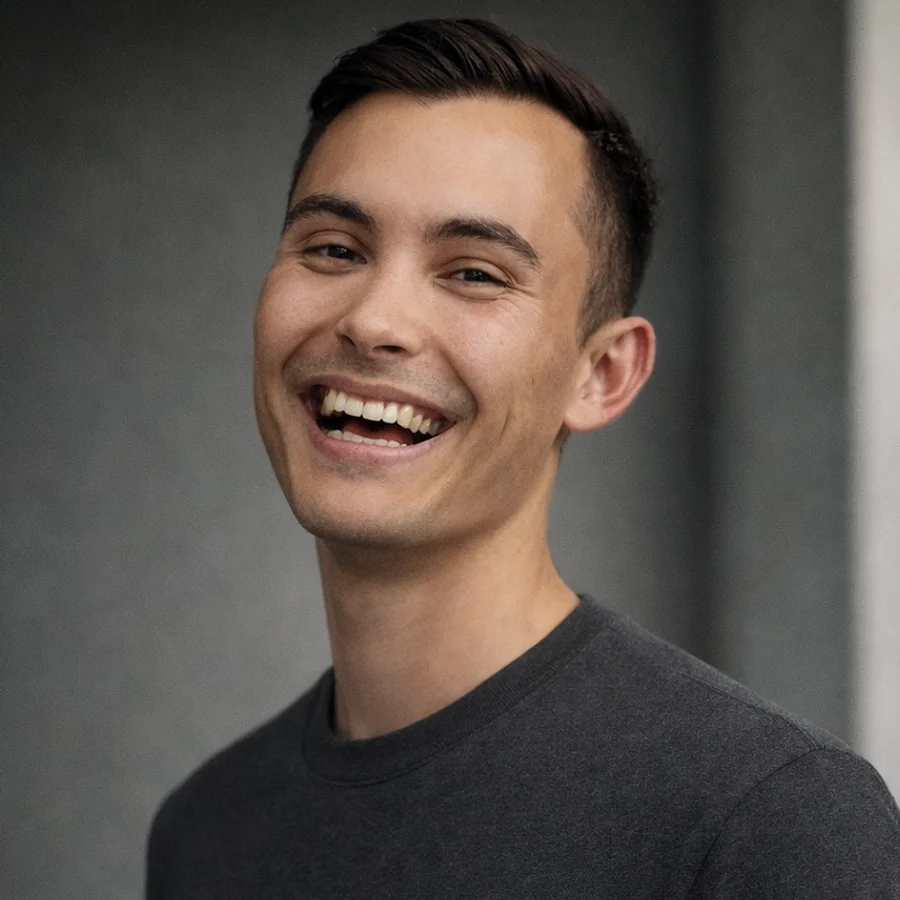 Joel Lee, smiling